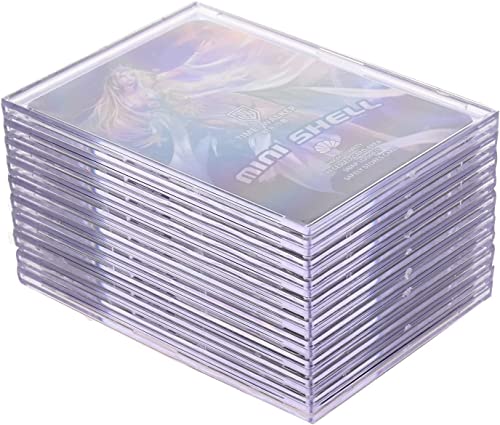 Cards Sleeves Top Loaders 10 Hard Acrylic Card Protector Clear Card Brick + 1 Display Stand Fit for Trading Cards,Standard Sports Cards,Baseball Card Holder Cases Collectibles White - color: 10 + 1