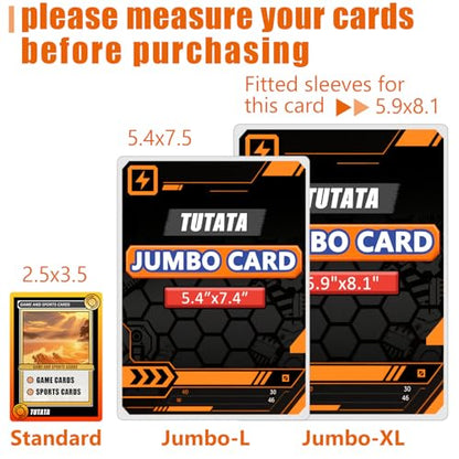 Jumbo-Card-Sleeves 4 Mil 5.9x8.1 Extra-Thick Big Card Protector Sleeves Jumbo Card Protector-50 Pack - size: XL 5.9x8.1"