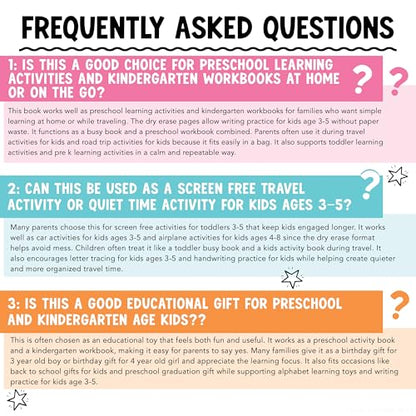 Hadley Designs Preschool Learning Activities - ABC Tracing Books for Kids Ages 3-5, Reusable Letter Tracing for Kids, Wipe Clean Preschool Workbooks, Learn to Write Dry Erase Writing Practice for Kids