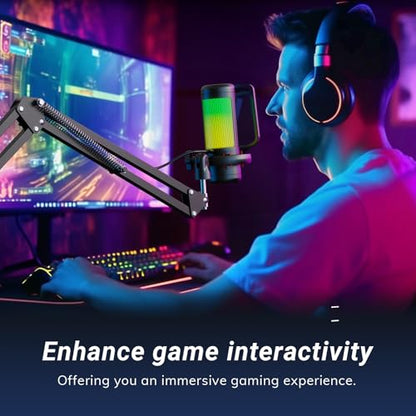 TONOR 붐 암이 있는 게이밍 마이크 세트, 콘텐츠 제작자용 보컬 콘덴서 마이크, 스탠드가 있는 PC용 USB 마이크, RGB, 탭 음소거, 게인 컨트롤, 게임 장비, 트위치, 스트리밍, TC310+ | 붐 암 세트, 제어 가능한 조명이 있는 USB 마이크, 원 탭 음소거, 볼륨 컨트롤, 디스코드, 트위치 스트리밍, 블랙, TC310+ - style: 붐 암이 있는 RGB 마이크