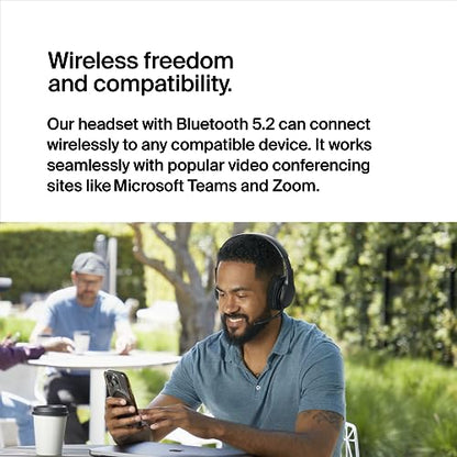 Belkin SoundForm Adapt Wireless Headset, Boom Mic, 45H Battery | Over-ear headphones, foldable design, USB-C and 3.5mm wired option, work calls, gaming, travel, office