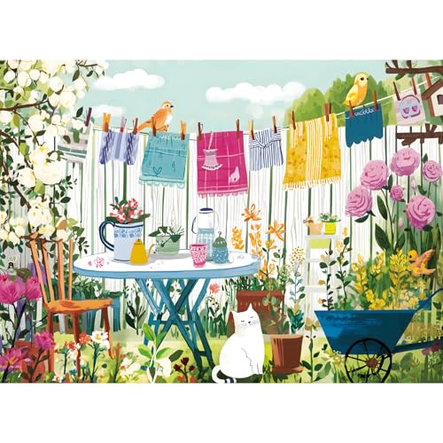 500 Piece Puzzles for Adults, Flowers Garden Jigsaw Puzzles 500 Pieces | Cat Birds Animals Puzzle for for Teens Adults Seniors, Outdoor Spring Jigsaw Puzzle 500 Piece,Family Game Gift - color: Garden