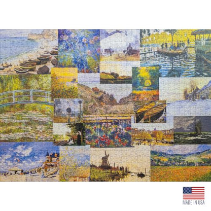 Claude Monet Impressions of Light Part 1, Premium 1000 Piece Jigsaw Puzzle for Adults, Glare-Free, Soft-Touch Puzzles, Made in USA, Puzzle Lovers Gift Ideas, 26.6" x 19.25" - color: Claude Monet Impressions of Light, Part 1