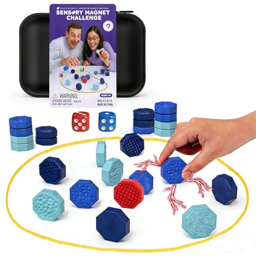 Magnet Chess Game, Magnet Game with String & Silicone Stones, Magnetic Chess Gifts for Teen Boys Girls, Magnetic Stones for Family Games Night, Stocking Stuffers with Travel Games for Kids & Adults