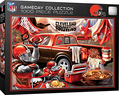 Masterpieces 1000 Piece Jigsaw Puzzle for Adults - NFL Cleveland Browns Gameday - 19.25"x26.75 - style: Cleveland Browns