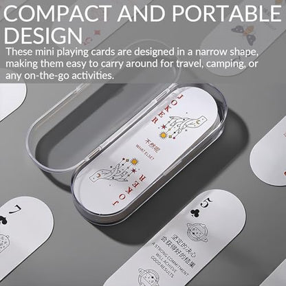 Fun Mini Playing Cards - Narrow Deck of Cards Poker Game, for Travel,Camping and Party with Positive Messages