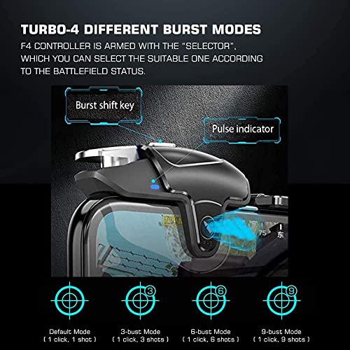 11 in 1 PUBG Mobile High Frequency Triggers with 400mAh Phone Cooler | Cell Phone Game Controller for Fortnitee/Call of Duty/Free Fire/Apex, 40 Shots per second (Max) - color: Memo