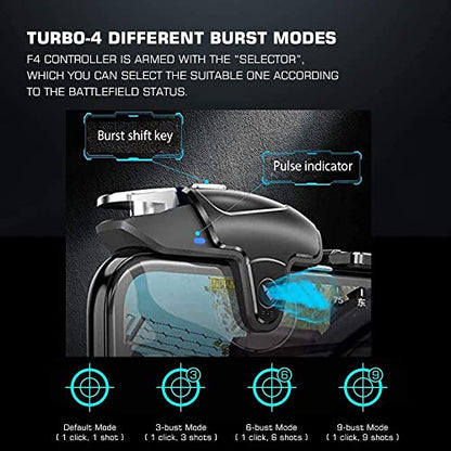 11 in 1 PUBG Mobile High Frequency Triggers with 400mAh Phone Cooler | Cell Phone Game Controller for Fortnitee/Call of Duty/Free Fire/Apex, 40 Shots per second (Max) - color: Memo