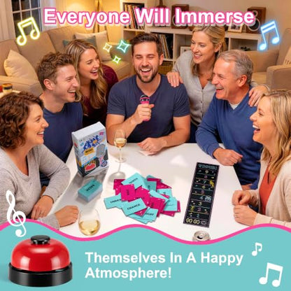 Party Game-Ultimate Music Trivia Challenge for 4-12 Players,New Music Version of Family Card Game,125 Lyric Cards,Microphone & Games Board,Perfect for Adults & Music Lovers Games Night