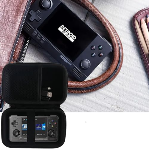 WERJIA Hard Carrying Case Compatible with Retroid Pocket Classic/Retroid Pocket Flip 2/ Flip Retro Game Handheld Console (black) - color: black