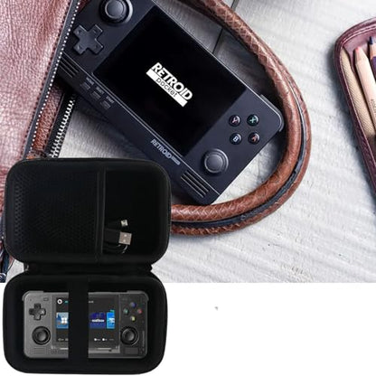 WERJIA Hard Carrying Case Compatible with Retroid Pocket Classic/Retroid Pocket Flip 2/ Flip Retro Game Handheld Console (black) - color: black