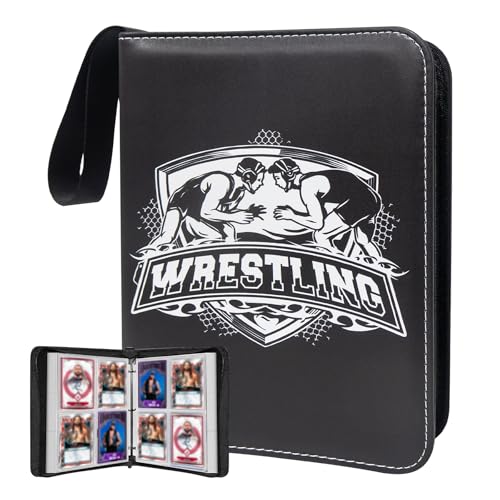 400 Pockets Card Binder for Trading Cards,Portable Waterproof Storage Bag with Removable Sleeves for Sports Cards Collectors - color: Wrestling-400 Cards, size: 4 Pocket