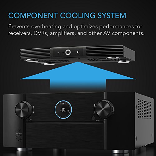 AC Infinity AIRCOM S6, Quiet Cooling Blower Fan System 12" Rear-Exhaust | Designed for Receivers, Amps, DVR, AV Cabinet Components - size: 12" Rear-Exhaust, style: Speed Controller