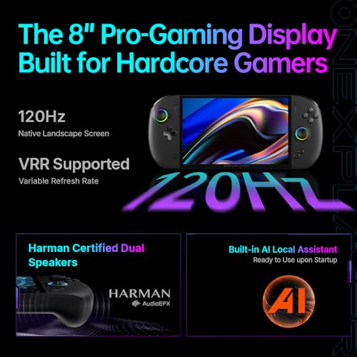 OneXFly Apex Portable Handheld Gaming PC with AMD Ryzen AI Max+ 395 CPU, AMD Radeon 8060S GPU,8-inch 120Hz Display, Air Cooling Portable Gaming Console, Windows 11,96GB LPDDR5X RAM+2TB PCIe 4.0 SSD - size: Ryzen AI Max+ 395 96GB+2TB