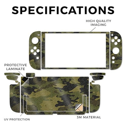 Glossy Glitter Gaming Skin Compatible with Nintendo Switch 2 Console Only - Green Camouflage - Premium 3M Vinyl Protective Wrap Decal Cover - Easy to Apply | Crafted in The USA by MightySkins - color: Green Camouflage, size: Switch 2 Console Skin Only, st