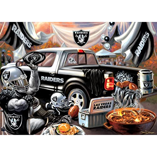 MasterPieces - 1000 Piece Jigsaw Puzzle, NFL Las Vegas Raiders, Fun for Adults and Family, Non-Glare Finish, 19.25"x26.75" - style: Las Vegas Raiders
