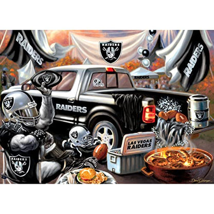 MasterPieces - 1000 Piece Jigsaw Puzzle, NFL Las Vegas Raiders, Fun for Adults and Family, Non-Glare Finish, 19.25"x26.75" - style: Las Vegas Raiders