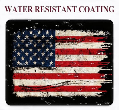 American Flag Gaming Mouse Pad, Stitched Edge Anti Slip Computer Mouse Pad | High Density Smooth Surface, Anti Slip Rubber Bottom Stable And Not Displaced, Exquisite Lock Edge Wear-Resistant And Durable - color: American Flag