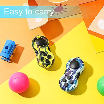 Skylety 2 Pcs Fidget Toys for Adults Controller Fidget Pad Stress Relief Cube Clicker Game Controller Sensory Educational Toy for ADHD Autism Relief Stress Anxiety(Camouflage Style) - style: Camouflage Style