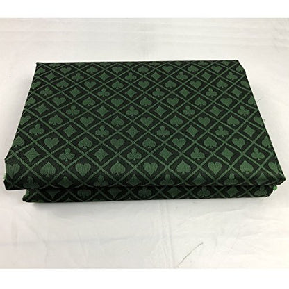 Speed Cloth Poker Table Fabric - 108X60 Inch Section of Suited Casino Card Game Table Felt Top Cover - Green - color: Two-tone Green