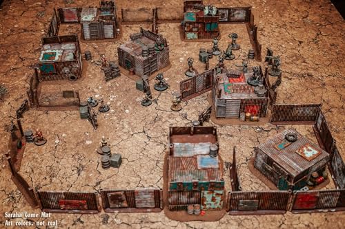 Warzone Studio 3’ x 3’ Double-Sided Rubber Battle Mat: Saraha + Zolotograd + Bag