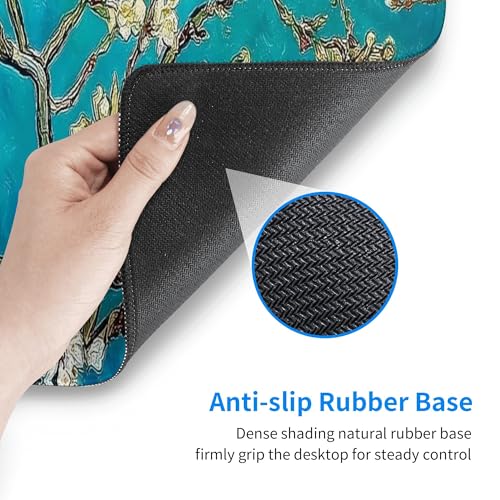 Almond Blossom Gaming Mouse Pad Extended Large Mouse Mat 31.5 X 11.8 Inch Nonslip Rubber Base Long Desk Pad Stitched Edges Mousepad Mice Pad for Office Home Game - color: Almond Blossom