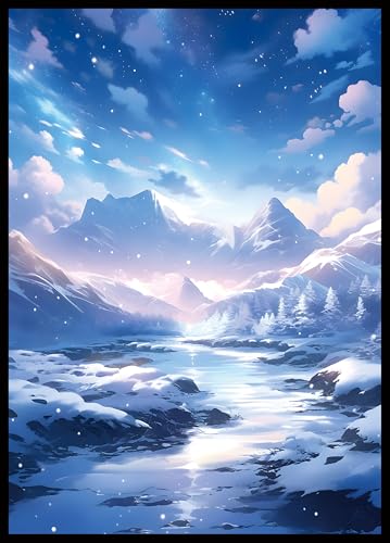 MTG Card Sleeves - Tundra(White Blue) - Fantasy Dual Lands Series - Ultra Clear Front & Matte Finish Back, 100 Count Standard Size TCG Art Sleeves for Magic The Gathering - color: Tundra(white Blue)
