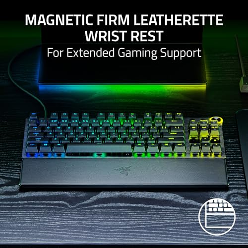 Razer Huntsman V3 Pro TKL 8KHz Esports Gaming Keyboard, Black | Analog Optical Switches Gen 2, 8KHz Polling, Razer Snap Tap, Rapid Trigger, Adjustable Actuation, Media Controls - color: Black, size: TKL, style: 8000 Hz Polling