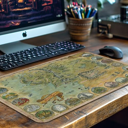 MTG Playmat Non-Slip Rubber Backing Printing Commander Board Game Desk Mat Duel Mat TCG PTCG Playmat 24x14 inches and Free Storage Bags - color: Map-3, size: 24"X14"