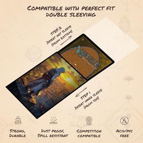Sunlit Oath - MTG Card Sleeves, 104ct, Standard Size, Smooth | Perfect for Double Sleeving, Smudge Resistant Matte Back, Standard 66x92mm - Compatible with Magic The Gathering & TCG Cards - color: Sunlit Oath, size: Smooth