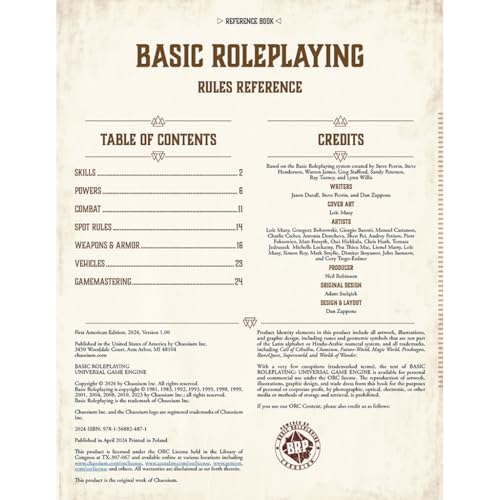 Chaosium Basic Roleplaying - Gamemaster Pack