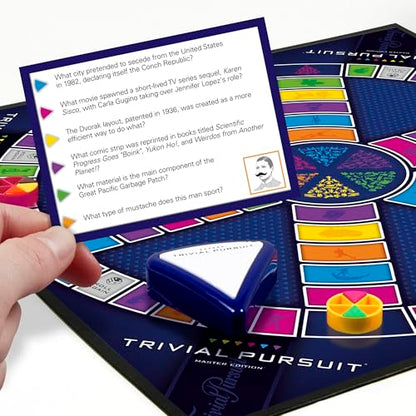 Hasbro Gaming Trivial Pursuit Master Edition Trivia Game, Board Games for Adults and Teens, Includes Electronic Timer, Trivia Games for 2 to 6 Players, Ages 16 and Up (Amazon Exclusive)