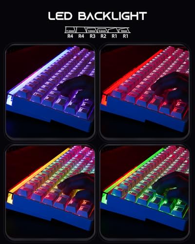 ZORNHER ZH99HE Mechanical Gaming Keyboard, Full Size White Gaming Keyboard with Creamy Switch,Soft RGB Backlit Light Box,Adjustable Actuation & Rapid Trigger, Hall Effect Technology - color: White Moonlight, size: Magnetic Switch