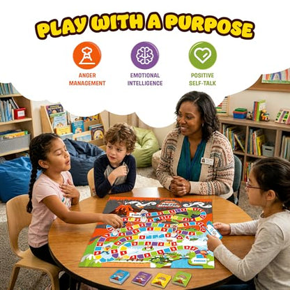 Escape from Anger Mountain Board Game | Anger Management Game for Kids Ages 6+ | Coping Skills and Emotional Regulation | Therapy Game for Kids | 2-8 Players