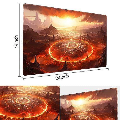 Premium Board Game 24x14in MTG Playmat Compatible for OCG CCG RPG TCG Playmat (Abyss Summon) - color: Abyss Summon