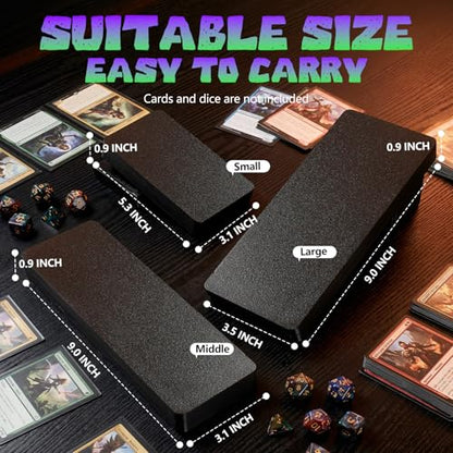 Flat Dice Box MTG Counter Storage for 16mm Dice – Fits 60 Standard Dice – Magnetic Storage Case for RPG, MTG, DND, Tabletop Games (Black, Large) - size: Large