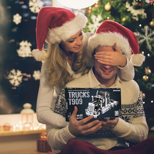 Piececool 3D Puzzles for Adults Metal Car Model Kits - H909 Heavy Truck Head Tractor Metal Model Building Kit, Home Decoration Challenging 3D Puzzles DIY Assembling Crafts Great Gifts - style: H909 Heavy Truck