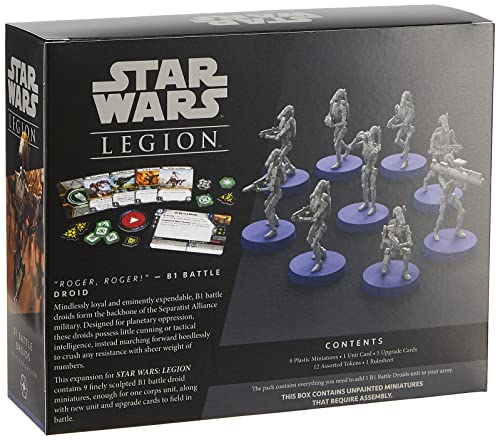 Star Wars: Legion B1 Battle Droids UNIT EXPANSION - Expand Your Separatist Alliance! Tabletop Miniatures Strategy Game for Kids & Adults, Ages 14+, 2 Players, 3 Hr Playtime, Made by Atomic Mass Games - style: Separatist Alliance Expansions: B1 Battle Droi
