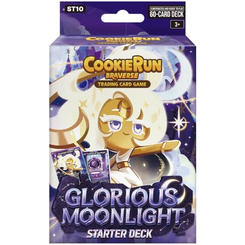 CookieRun TCG: Starter Deck - Glorious Moonlight - Purple Legendary Cookie Moonlight, Ready-to-Play Character Deck, Braverse Trading Card Battle Game - color: Purple