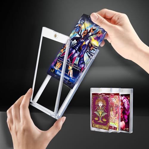 10-Pack One Touch Booster-Pack Magnetic-Holders - UV Protection Clear Booster Pack Cases, Fit for Standard Cards Storage and Display, Protect Your Collectible, Sports, and Gaming Cards