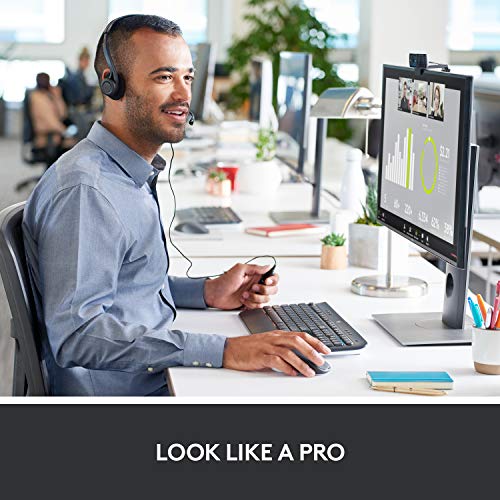 Logitech C920S HD Pro Webcam, Full HD 1080p/30fps Video Calling, Clear Stereo Audio, Light Correction, Privacy Shutter, Works with Skype, Zoom, FaceTime, Hangouts, PC/Mac/Laptop/Tablet/Xbox | Full HD 1080p/30fps Video, Dual Stereo Mics, HD Autofocus, Auto