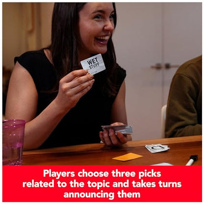 Spin Master Games, Draft’d, Competitive Drafting Party Game with Hilarious Prompts for College Nights, Football Watch Parties, Happy Hour Activity, for Teens & Adults, 3-5 Players, for Ages 14 & Up - style: Draft’d