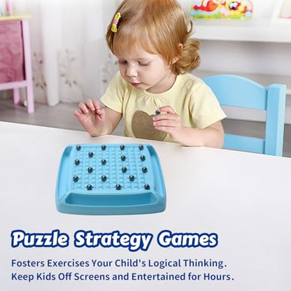 Magnet Game, Board Game for Kids 8-12, Magnetic Games for Kids and Adults Family Game Night, Gift for Kids, Teen, Adult, 2-4 Players (Blue) - color: Blue