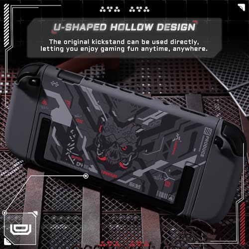 Geekshare PC Slim Protective Case Compatible with NS2, Detachable Shell with Shock-Absorption and Anti-Scratch Hard Cover - Black Cyber Mecha - color: Black Cyber Mecha