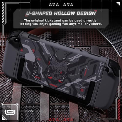 Geekshare PC Slim Protective Case Compatible with NS2, Detachable Shell with Shock-Absorption and Anti-Scratch Hard Cover - Black Cyber Mecha - color: Black Cyber Mecha