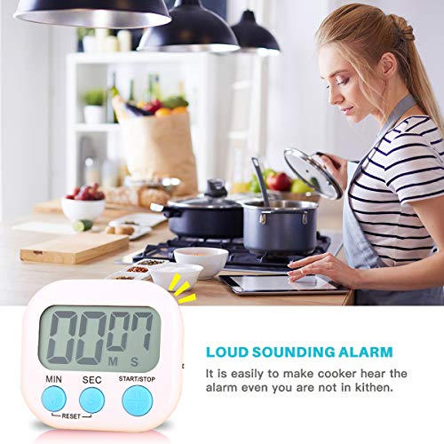 MSART 2 Pack Digital Kitchen Timers with ON/Off Switch & Loud Alarm