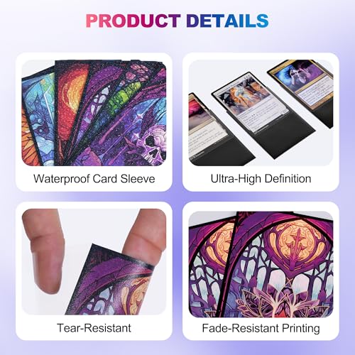 UAONO MTG Card Sleeves 100ct - Lotus - Art Card Sleeves Deck Protector, Clear Front & Matte Textured Back, Sleeves for Magic The Gathering - color: Lotus