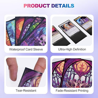 UAONO MTG Card Sleeves 100ct - Lotus - Art Card Sleeves Deck Protector, Clear Front & Matte Textured Back, Sleeves for Magic The Gathering - color: Lotus