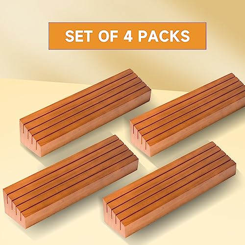 GSE Wooden Playing Card Holders Tray Racks Organizer Set, 14-Inch, 4-Pack | Hand Free Playing Card Trays, Non-Slip Base, For Bridge, Canasta, Hand & Foot, Rummy, UNO Card Games, For Seniors Adults - style: 14-Inch,4-Pack