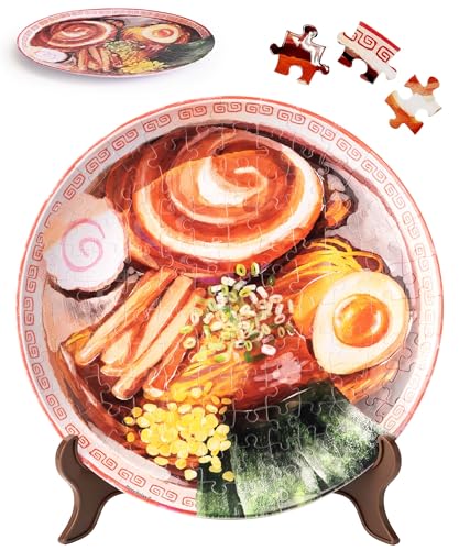 PieceRelax 3D Puzzle Plate 124 Pieces - Soy Sauce Chashu Ramen - Jigsaw Puzzle for Adults, Decorative Plate with Durable Plastic Pieces, Ideal Gift for Home or Office Décor [PL1012] - color: Soy Sauce Chashu Ramen